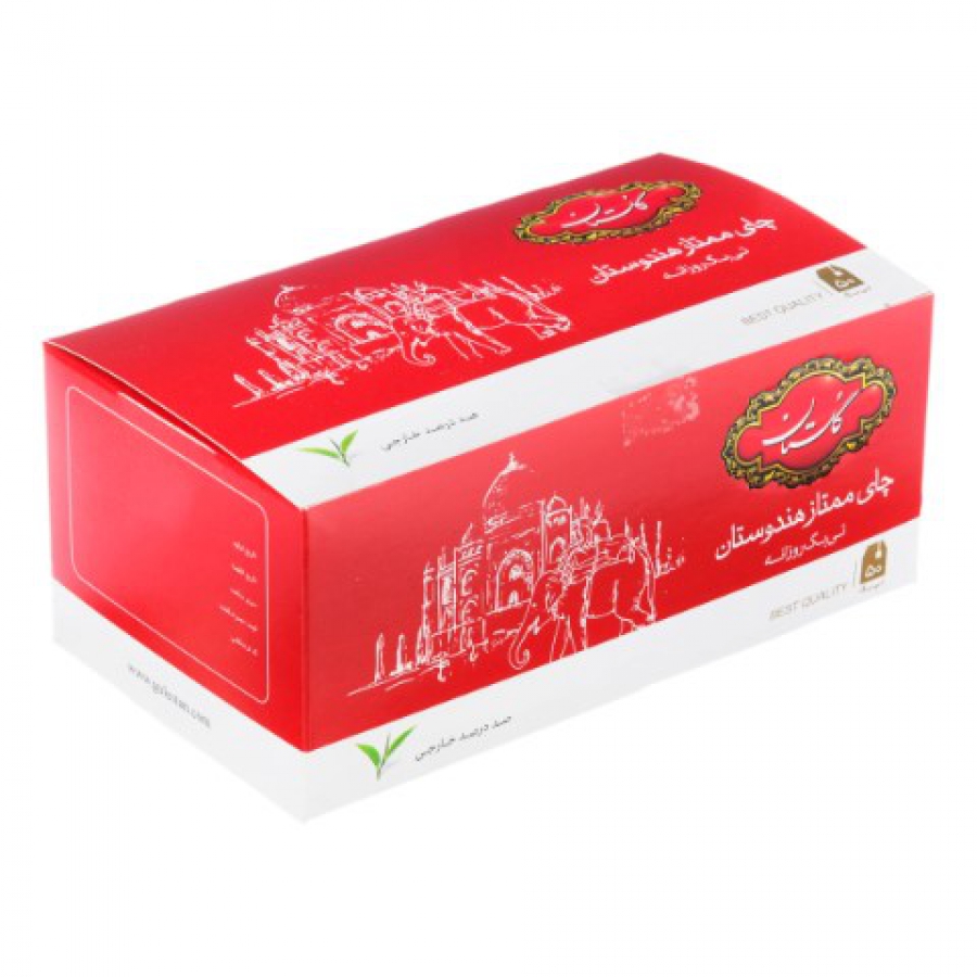 چاي تيبگ50تايي گلستان ساده (قرمز)