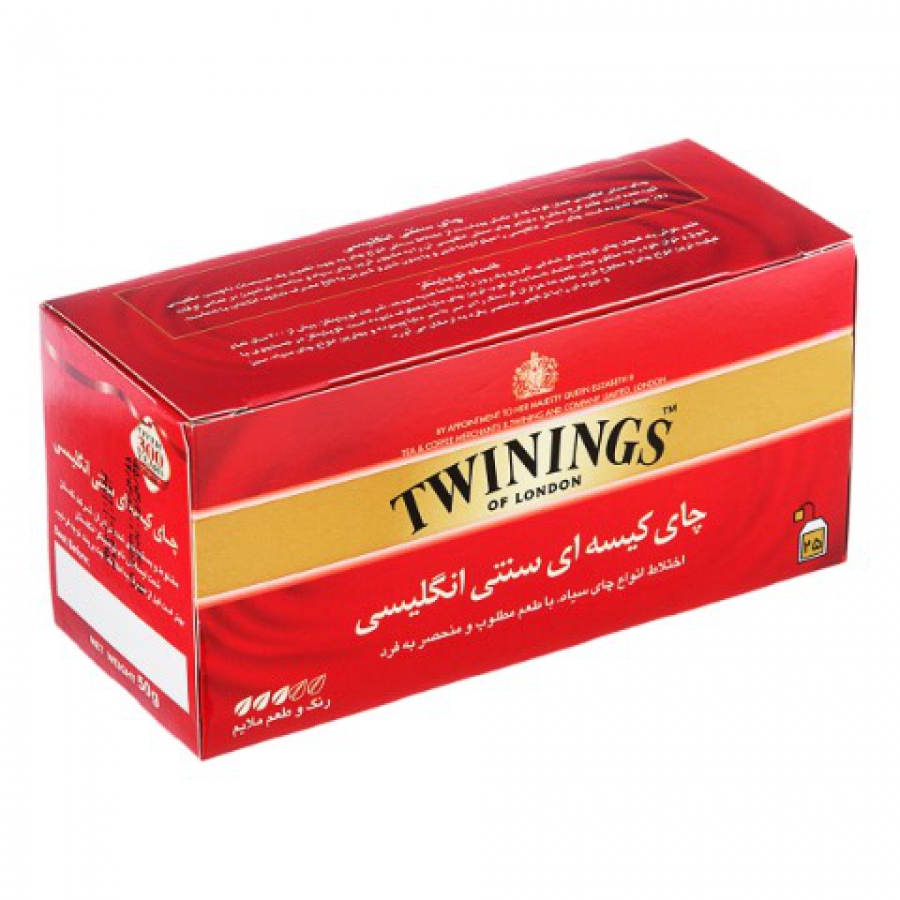 چاي تيبگ25تايي توينينگزساده (قرمز)