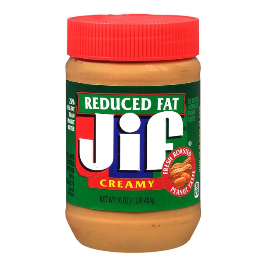 کره بادام زمینی تجاری JIF کرمی رژیمی قرمز