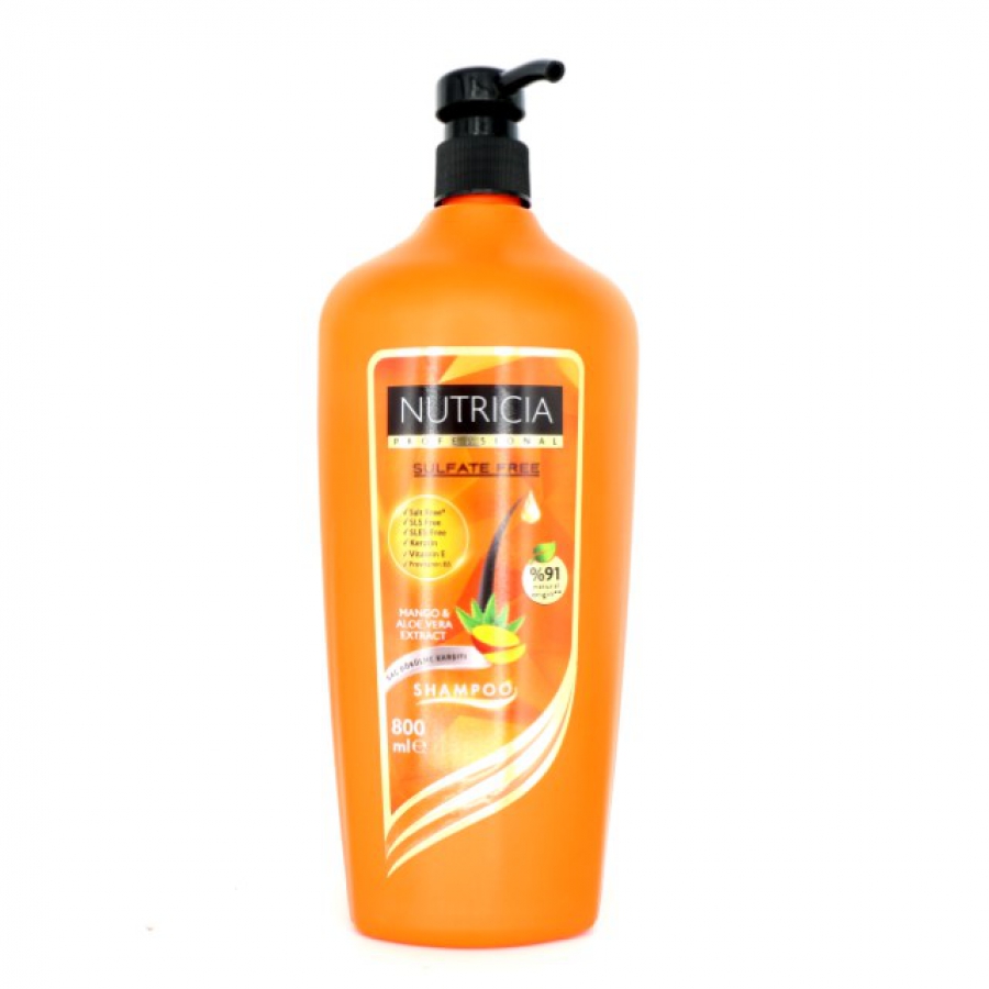شامپو بدون سولفات انبه و آلوئه ورا800میل NUTRICIA