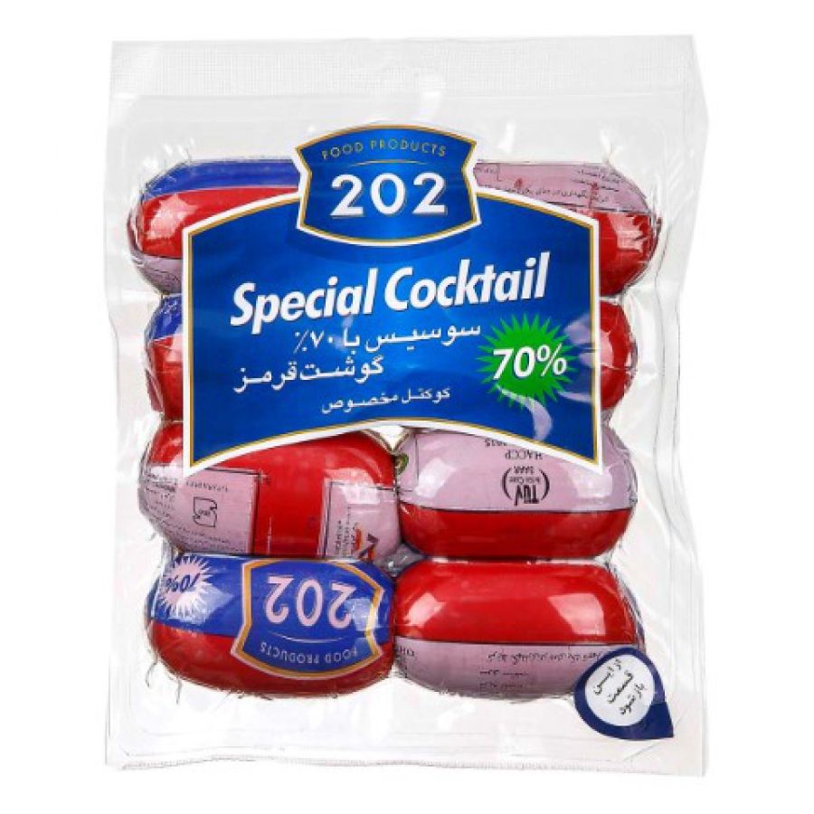 سوسیس با70% گوشت قرمز کوکتل ویژه202