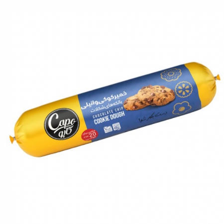 خمیر کوکی وانیلی با تکه شکلات کاپو