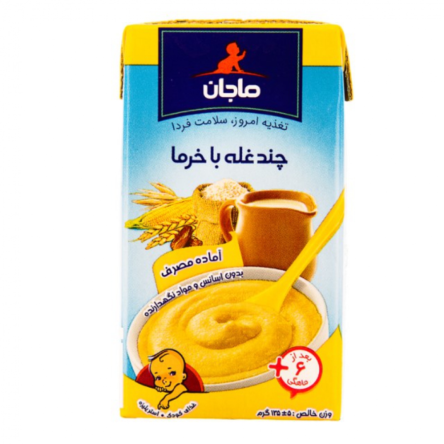 غذای کودک چند غله خرما ماجان 135گ کاله